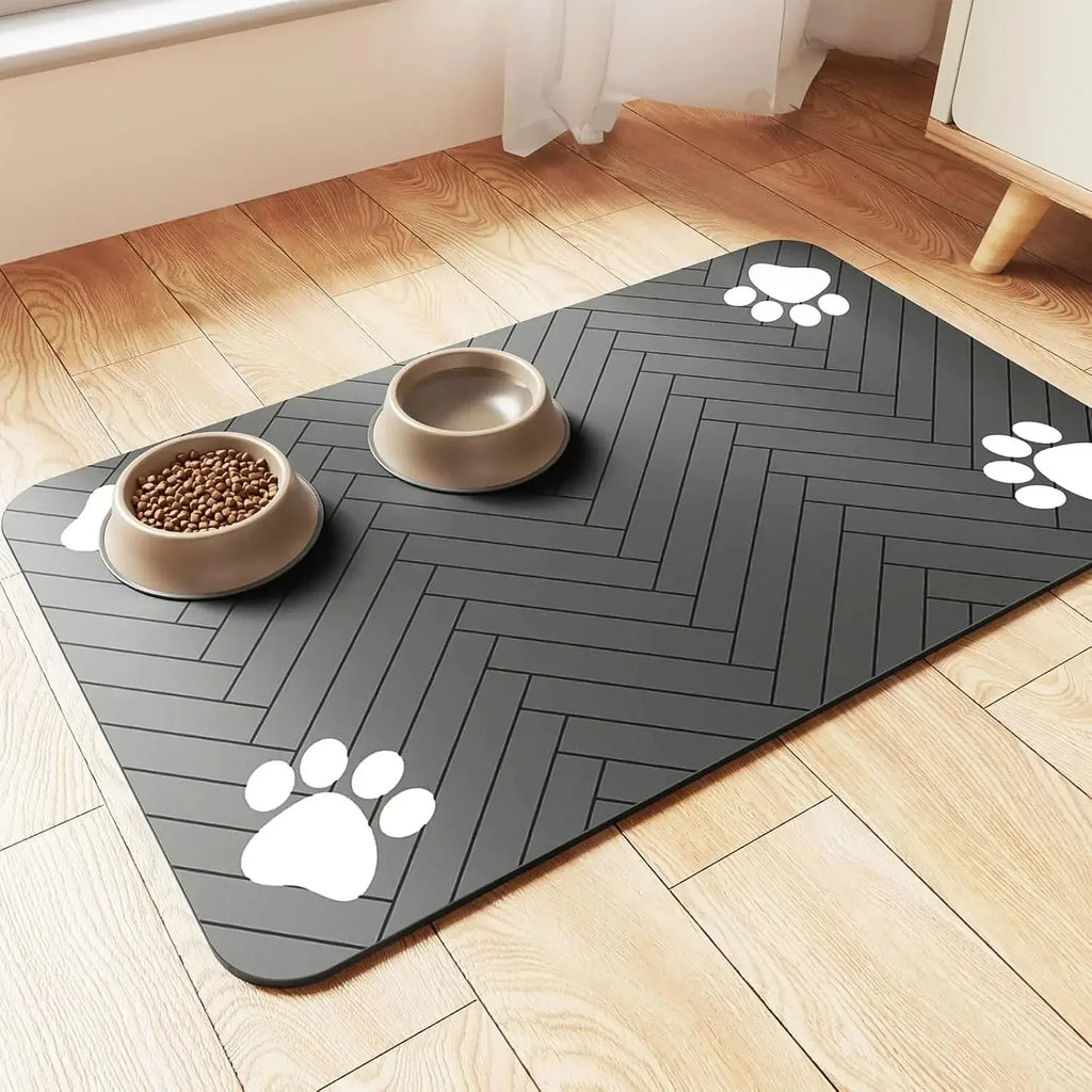 Alfombrilla Absorbente para Comedero y Bebedero