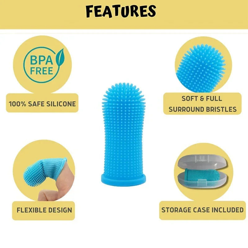 Cepillo Dental de Silicona para Mascotas