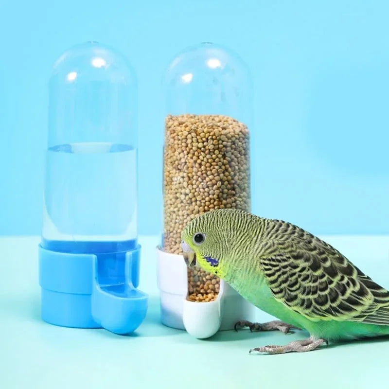 Dispensador colgante para agua o semillas de aves