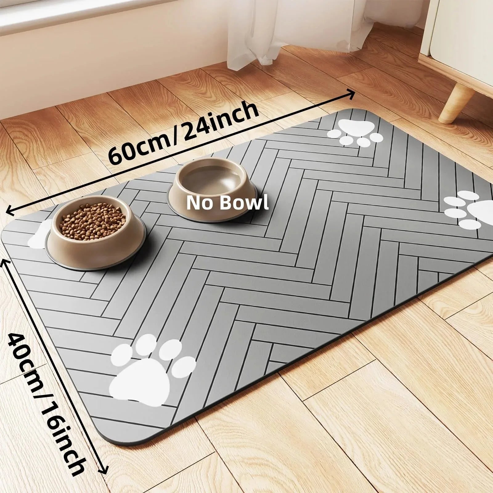 Alfombrilla Absorbente para Comedero y Bebedero