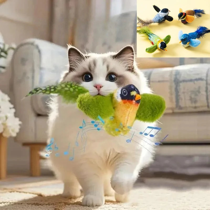 Juguete pájaro interactivo con catnip para gatos