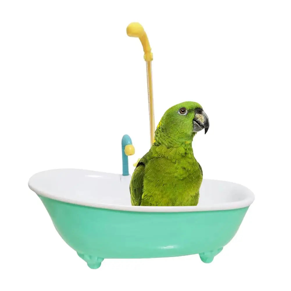 Bañera de plástico para aves fácil de limpiar