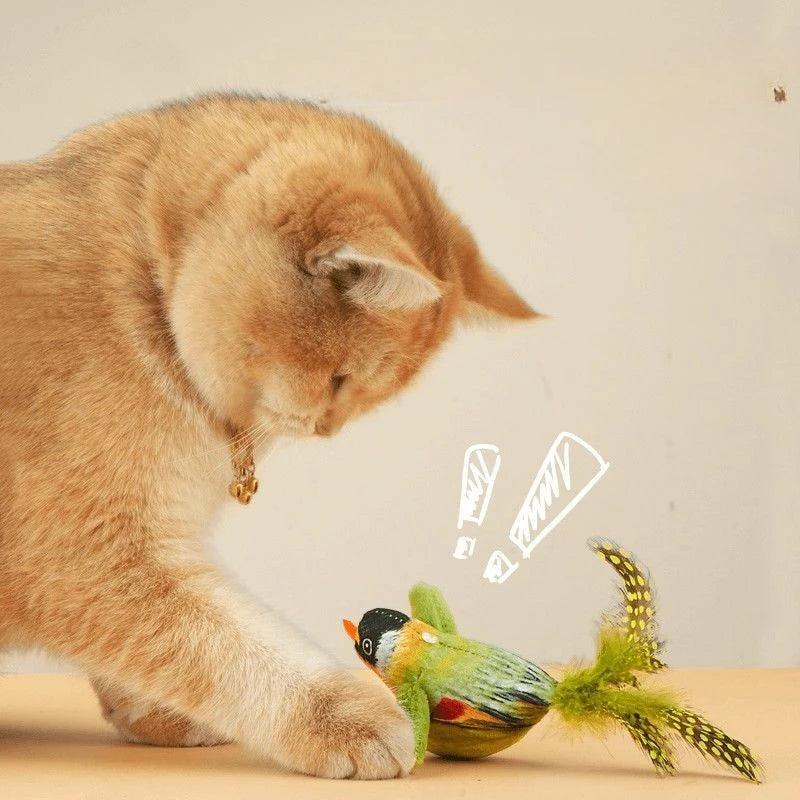 Pájaro interactivo para entretener gatos