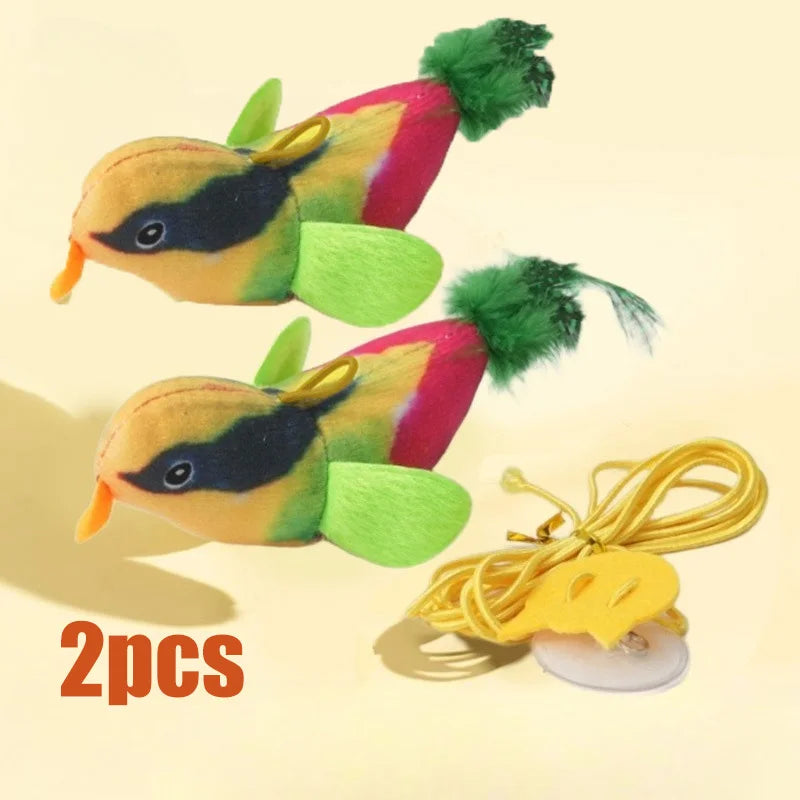 Juguete colgante para gatos con diseño de pájaro