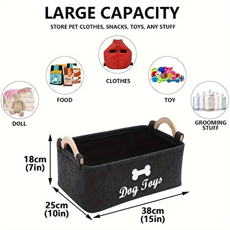Caja Organizadora de Juguetes para Mascotas