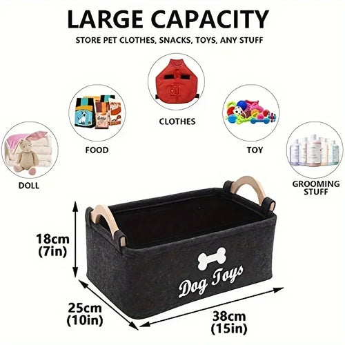 Caja Organizadora de Juguetes para Mascotas