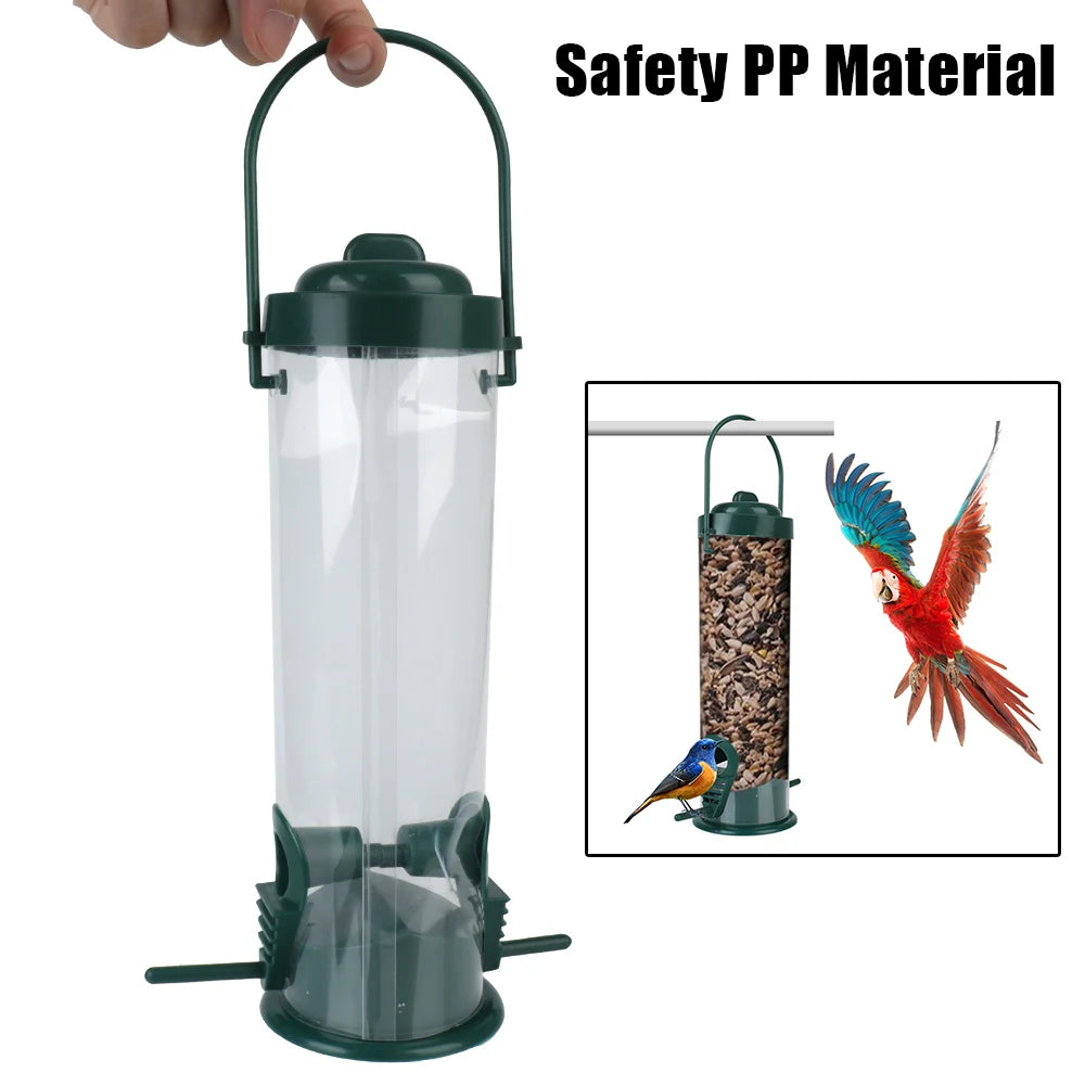 Accesorio colgante para alimentar aves en exterior