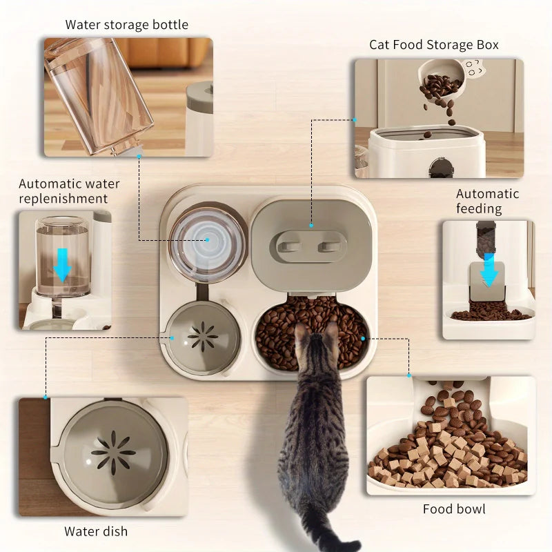 Bebedero automático sin electricidad para gatos