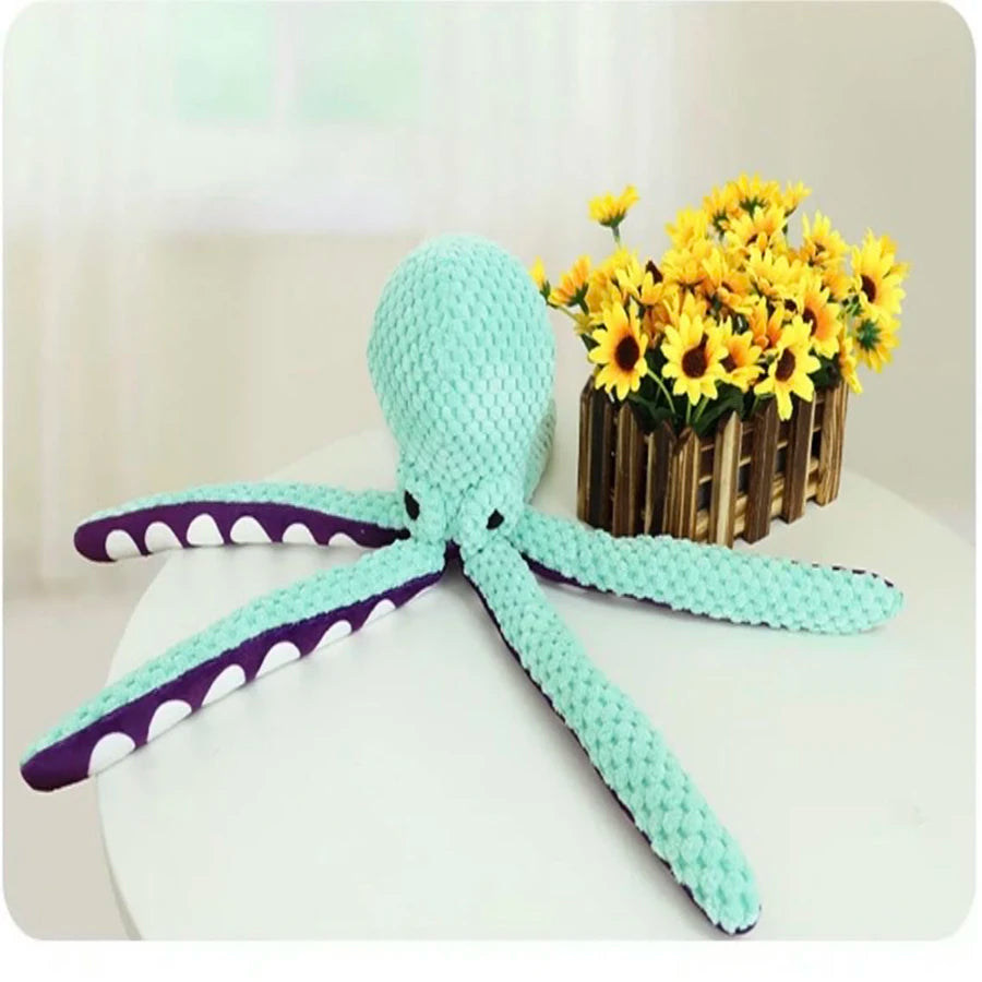 Pulpo de peluche para perros pequeños y medianos