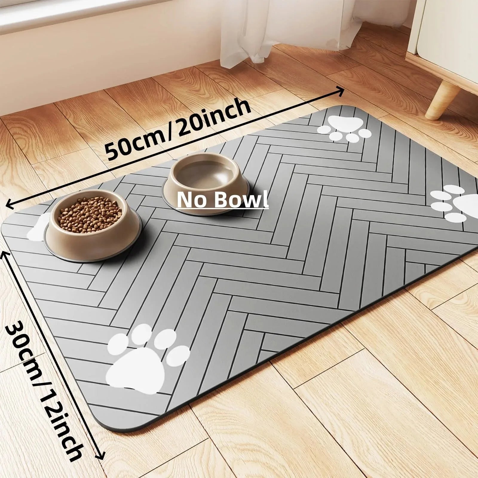 Alfombrilla Absorbente para Comedero y Bebedero