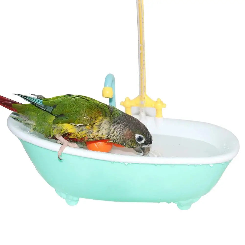 Bañera para aves con diseño práctico para jaula
