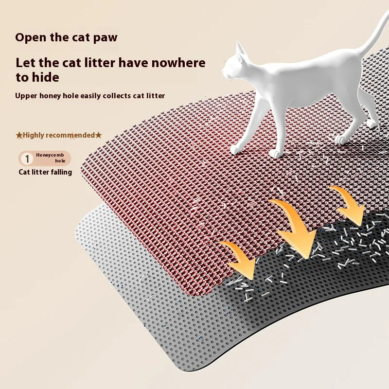 Protector de suelo para zona de arenero de gatos