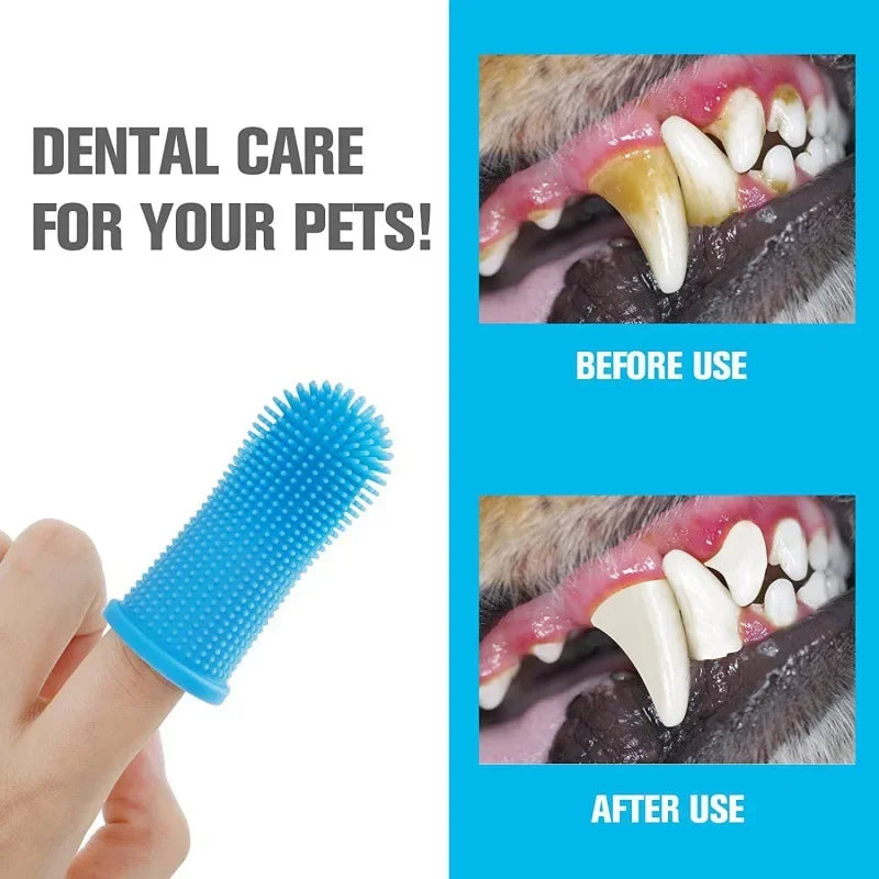 Cepillo Dental de Silicona para Mascotas