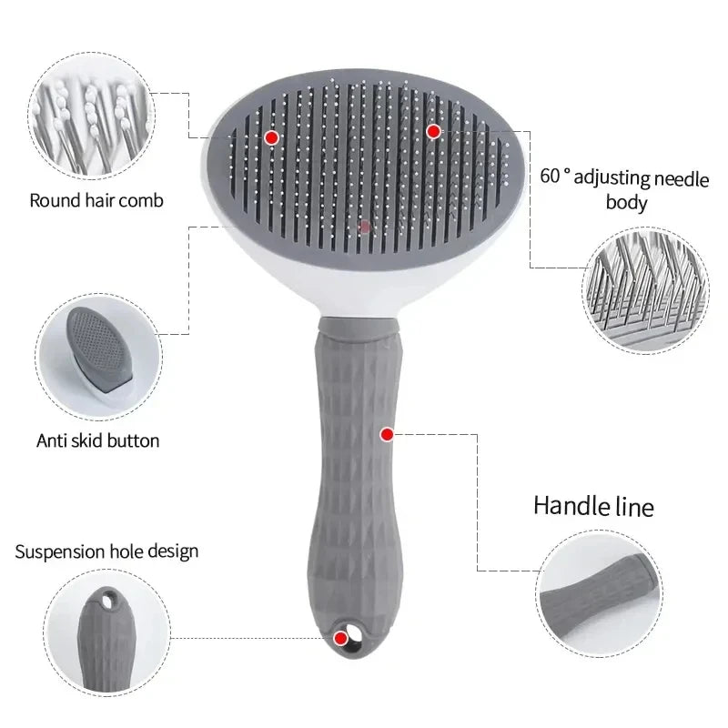 Cepillo Autolimpiante para Perros y Gatos
